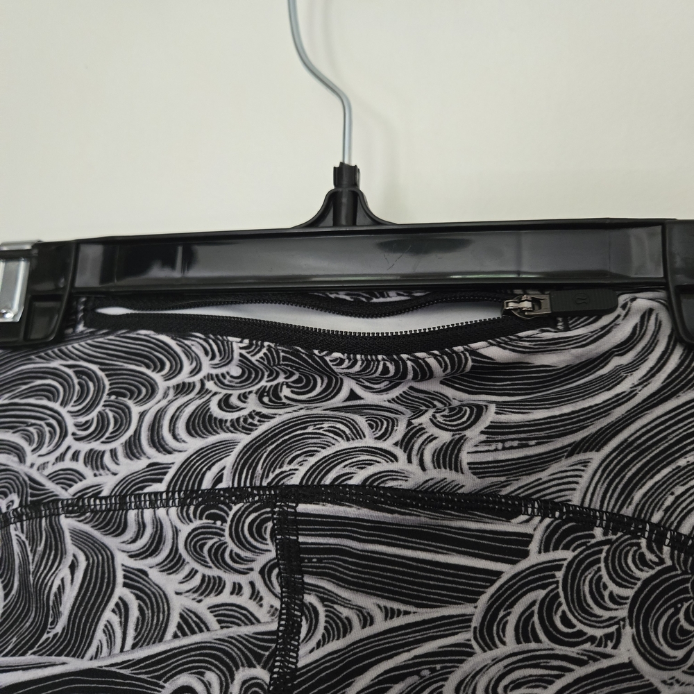 Lululemon Athletica Seawheeze Speed Up Crop Running Waves Multi Black Reflective - Picture 7 of 10
